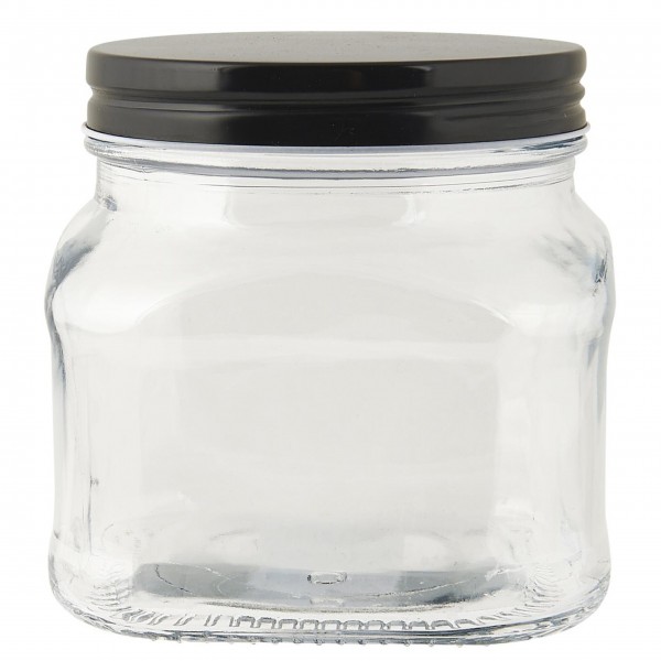 Ib Laursen Aufbewahrungsglas mit schwarzem Deckel - 450 ml