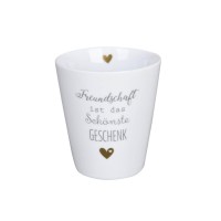 Krasilnikoff Happy Mug ohne Henkel "Freundschaft"