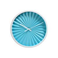 Wanduhr "FLORENCE" (Blau/Weiß) - Durchmesser 30cm von SOMPEX