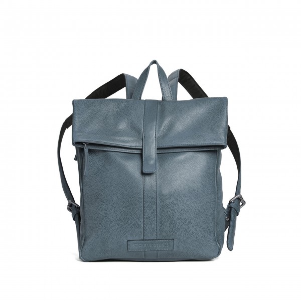 Sticks and Stones Rucksack "Courier " (Slate Blue) - Pflanzlich gegerbtes Rindsleder