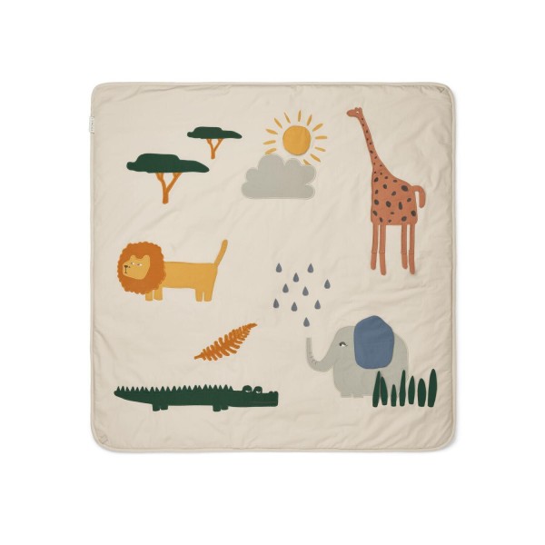 Aktivitäsdecke "Glenn - Safari" - 110x110 cm (Sandy Mix) von Liewood