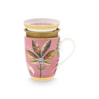 Pip Studio Tee-Set für eine Person "La Majorelle" - 300 ml (Rosa)