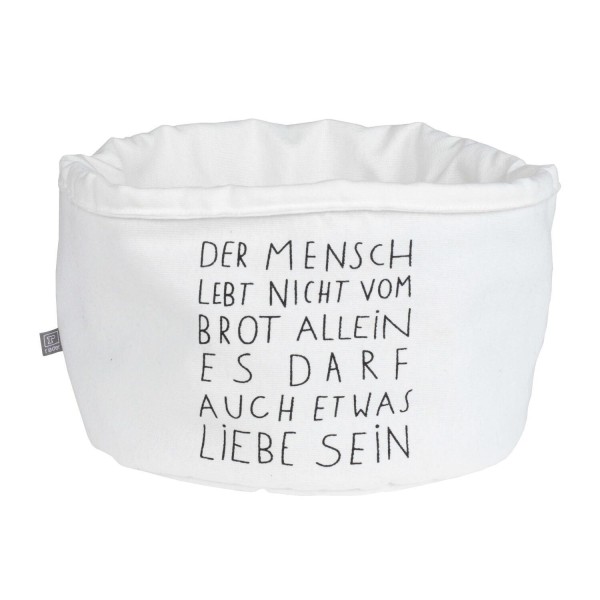 Brotkorb "Der Mensch" - 23,5x13,5 cm (Weiß/Schwarz) von räder Design