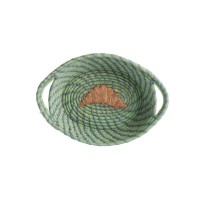 rice Körbchen aus Raffia "Croissant" - Oval (Grün)