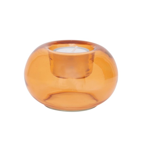 Glas-Teelichthalter "Bubble" - ø10cm (Orange) von Urban Nature Culture