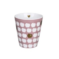 Krasilnikoff Happy Mug ohne Henkel "Apples" (Dusty Rose)