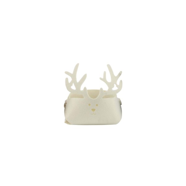 Filzschale "Deer" - 17x17x17 cm (Weiß) von Hoff