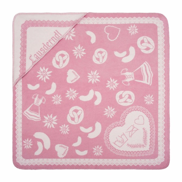 Kinderdecke "Lauser" - 80x80 cm (Rosa) von pad