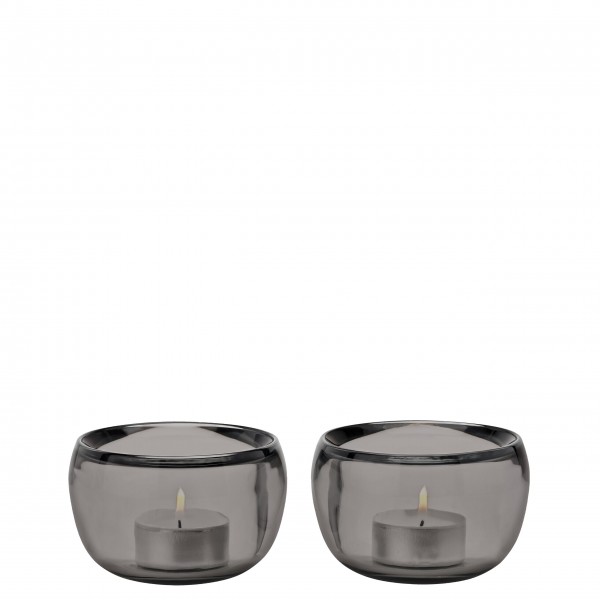 Stelton Windlicht "Ora" - 2 Stck.(Grau)
