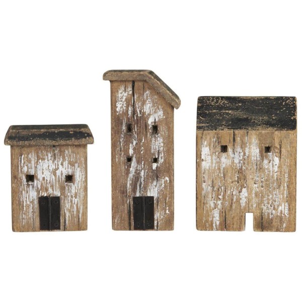 Ib Laursen Haus mit schwarzem Dach "Nautico" - 6,3x4,4x16 cm (Natur)