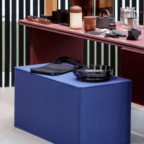 Filzhocker "Quader" - 90x45cm (Blau/Indigo) von HEY-SIGN