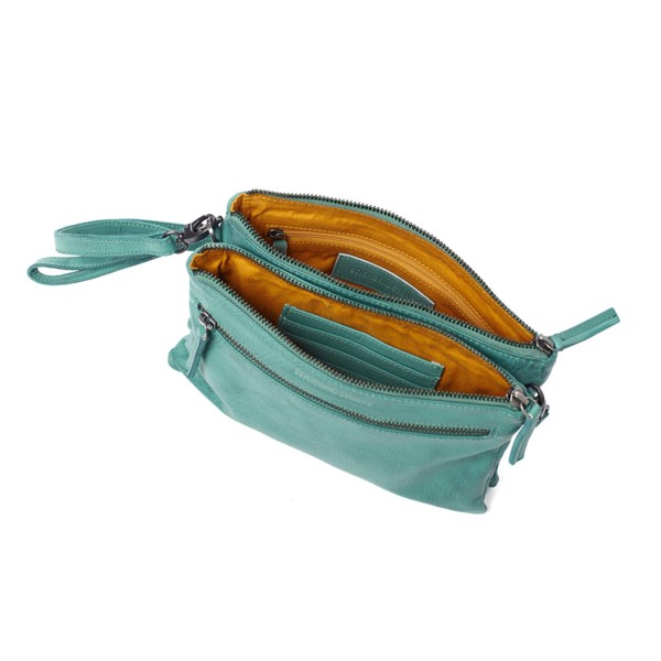 Sticks and Stones Tasche "Valletta" (Aquamarine) - Gewaschenes Rindsleder