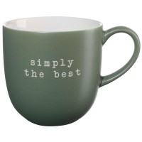 Henkelbecher "simply the best" - 350 ml (Grün) von ASA