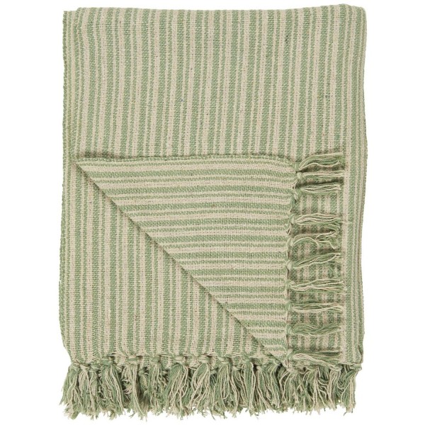 Ib Laursen Plaid mit Streifenmuster (Creme/Grün)