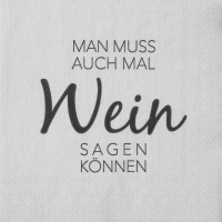 Cocktailservietten "Wein" - 25x25 cm (Blau/Grau) von räder Design