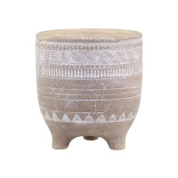 Übertopf mit Muster "Évron" - Medium (Antique Natur) von Chic Antique