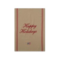 Geschirrtuch "Happy Holidays" - 50x70 cm (Beige/Rot) von Lexington