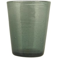 Ib Laursen Trinkglas mundgeblasen "Colour Play" - 10cm (Dunkelgrün)