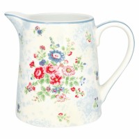 GreenGate Krug aus Steingut "Ailis" - 0,5 l (White)