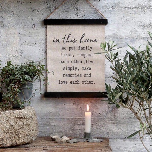 Leinwand "In this home" - 22x30cm (Beige/Schwarz) von Chic Antique