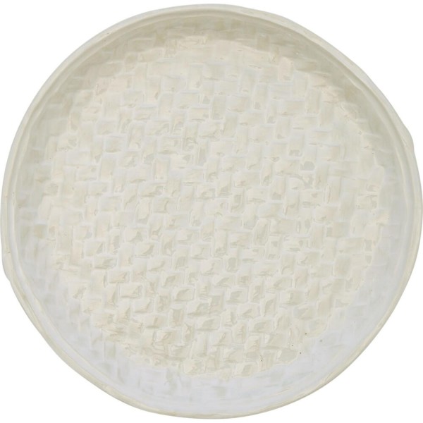 GreenGate Frühstücksteller "Woven" - 22 cm (Off White)