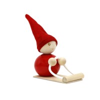 Elf-Figur "Sledder" - 11 cm (Rot) von aarikka