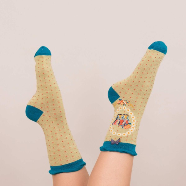 Powder Damen Socken "A-Z" - Buchstabe W