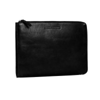 Sticks and Stones Laptop-Tasche "Tokyo" 13inch (Black) - Pflanzlich gegerbtes Rindsleder