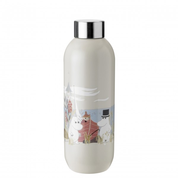 Liebevolle Trinkflasche aus der neuen Moomin Kollektion von Stelton